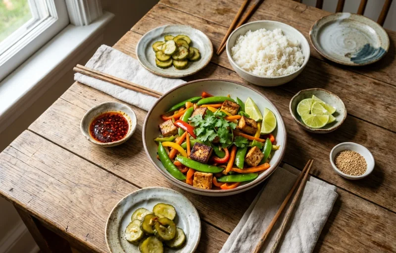 Ginger Citrus Stir-Fry with Jasmine Rice