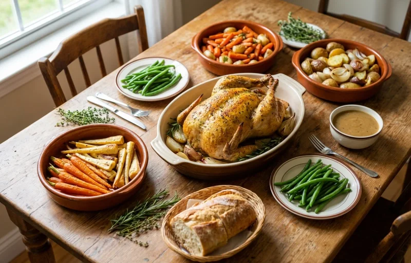 Herb-Roasted Chicken with Roasted Root Vegetables